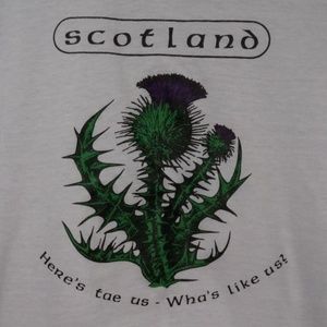 VTG 90's Scotland Short Sleeve T-Shirt Large